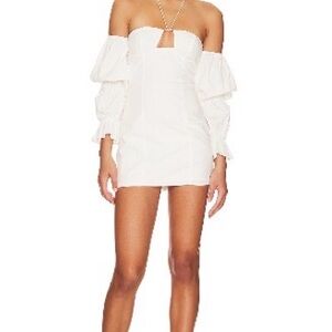 Chic Off-Shoulder White Mini Dress